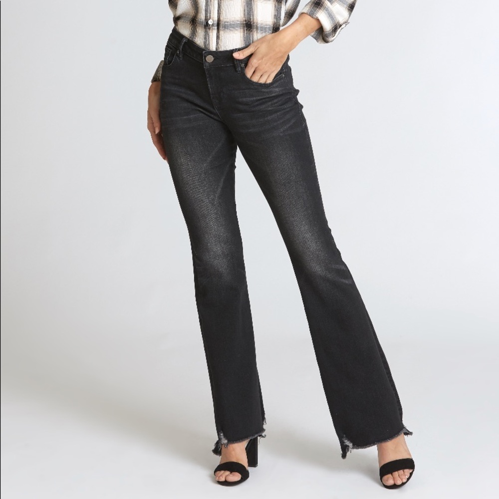 Black flare jeans